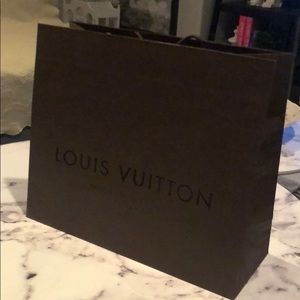Louis Vuitton paper bag.  15.75 x 13.25 x 6